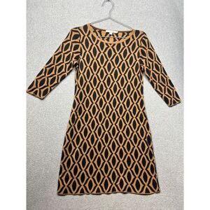 70s Boden Sheath Sweater Dress Womens 8 Career Modern Chic Retro